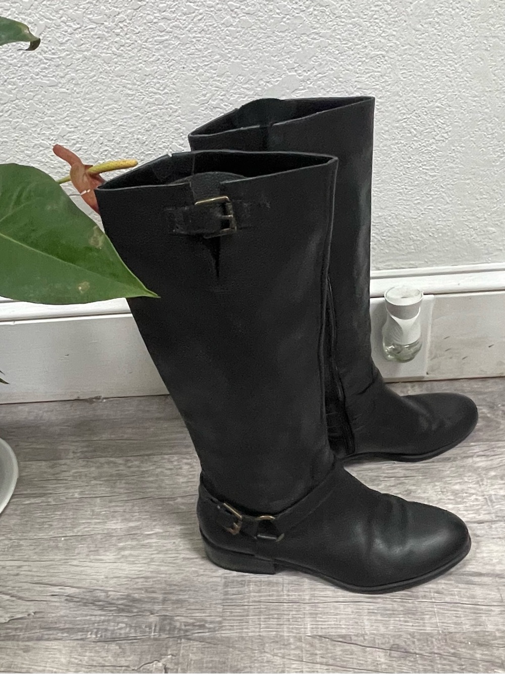 Lauren Ralph Lauren McLeod Black Riding Boots with Bridle size 10B